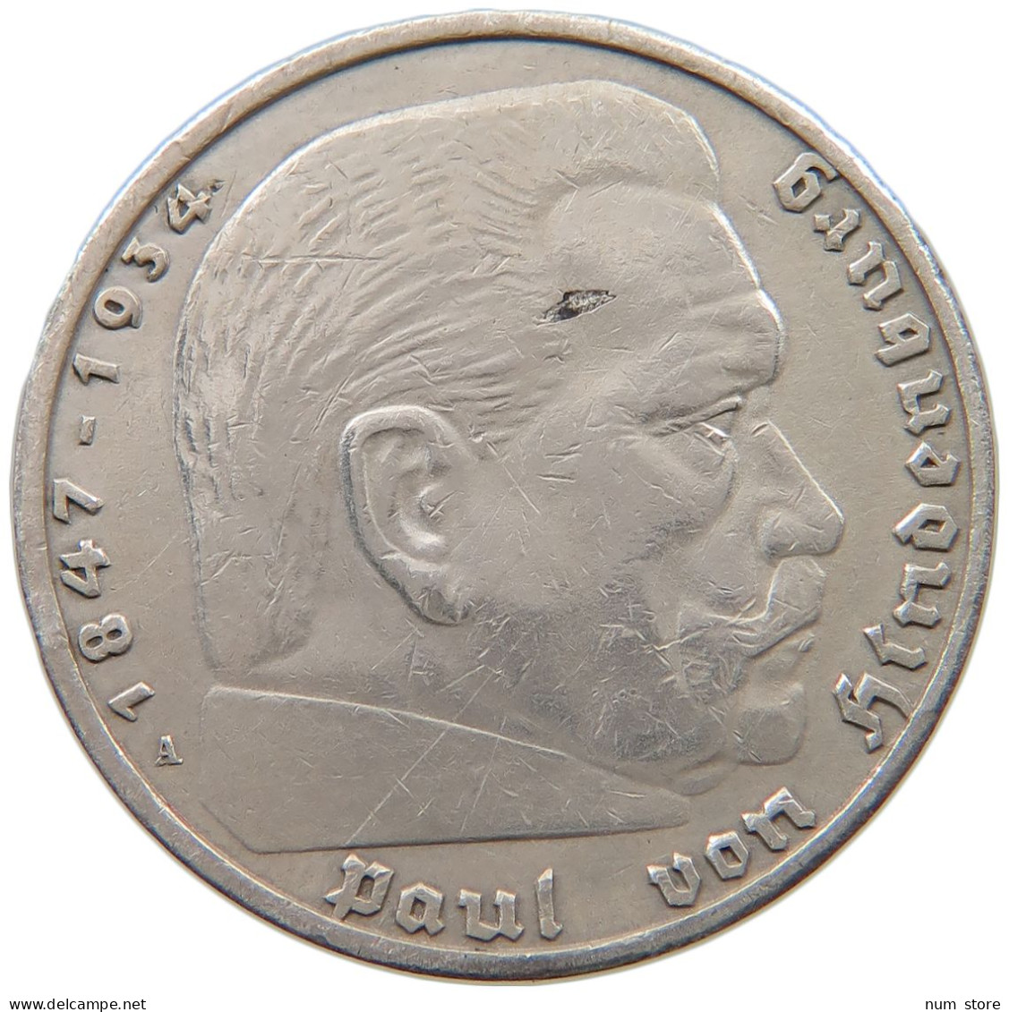 DRITTES REICH 5 MARK 1936 A  #a048 0389 - 5 Reichsmark