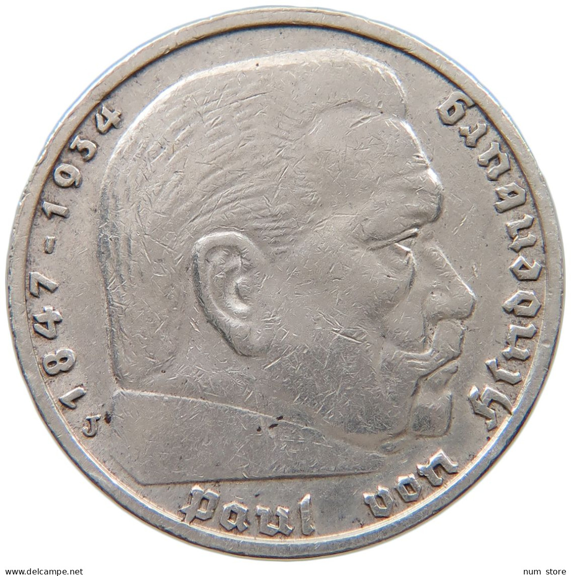 DRITTES REICH 5 MARK 1935 J  #a048 0397 - 5 Reichsmark