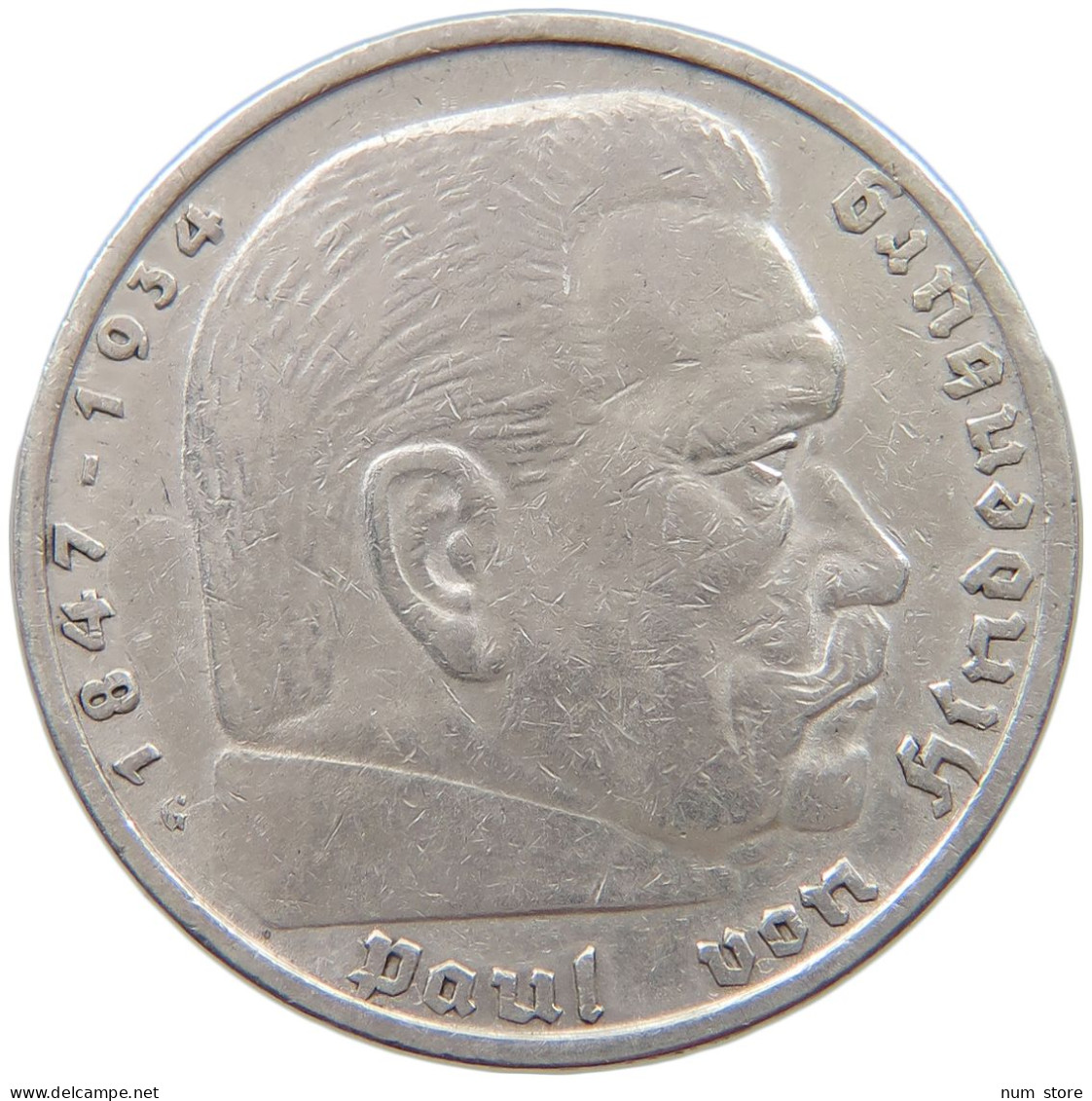 DRITTES REICH 5 MARK 1935 G  #a003 0139 - 5 Reichsmark