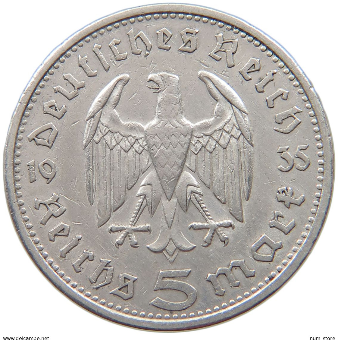 DRITTES REICH 5 MARK 1935 G  #a003 0139 - 5 Reichsmark