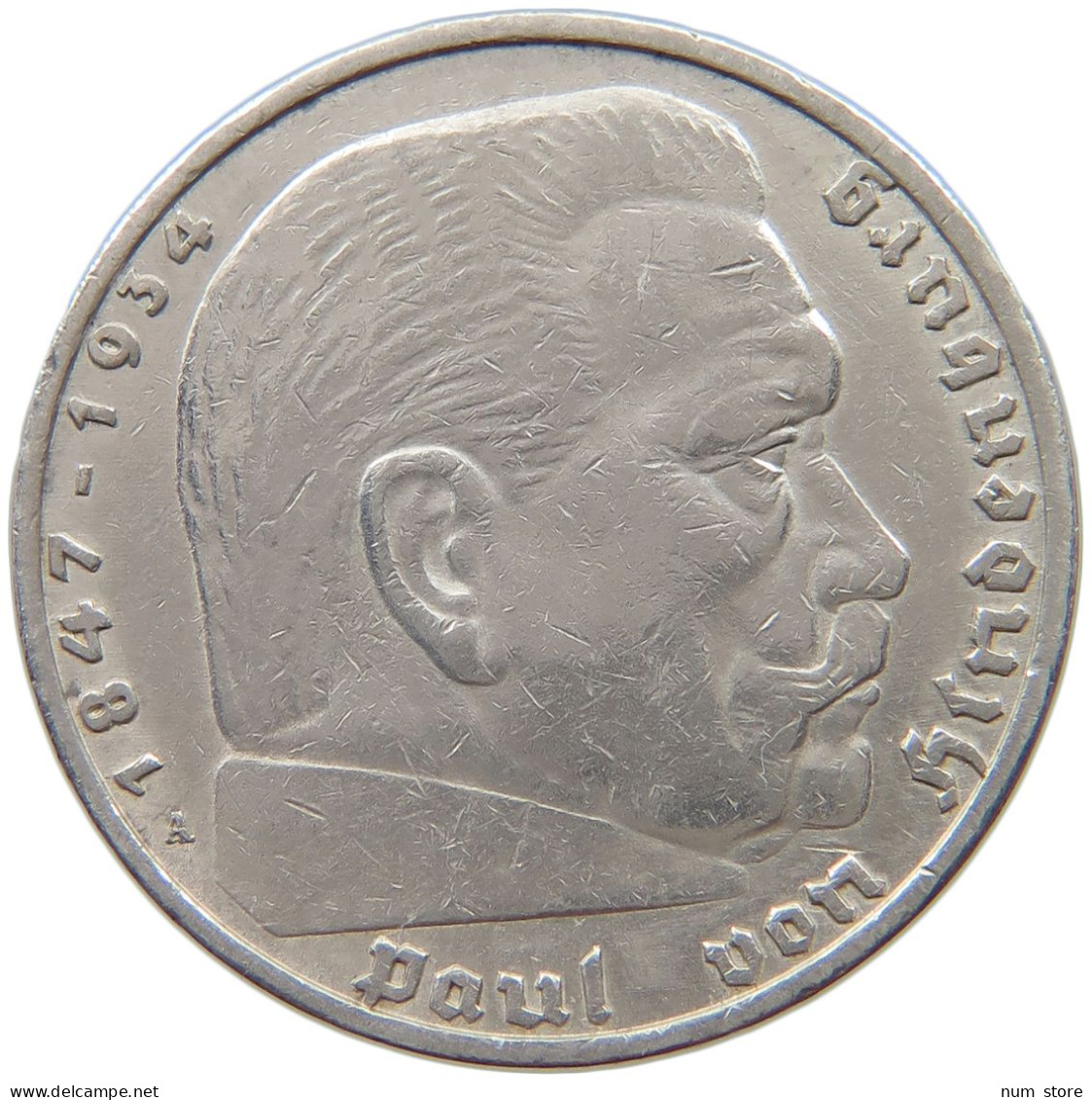 DRITTES REICH 5 MARK 1936 A  #a003 0133 - 5 Reichsmark