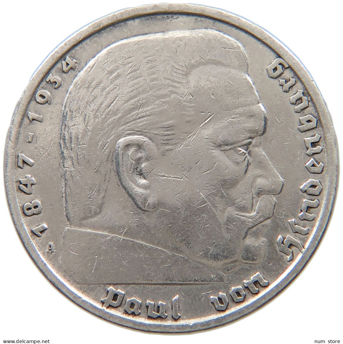 DRITTES REICH 5 MARK 1935 A  #a048 0391 - 5 Reichsmark
