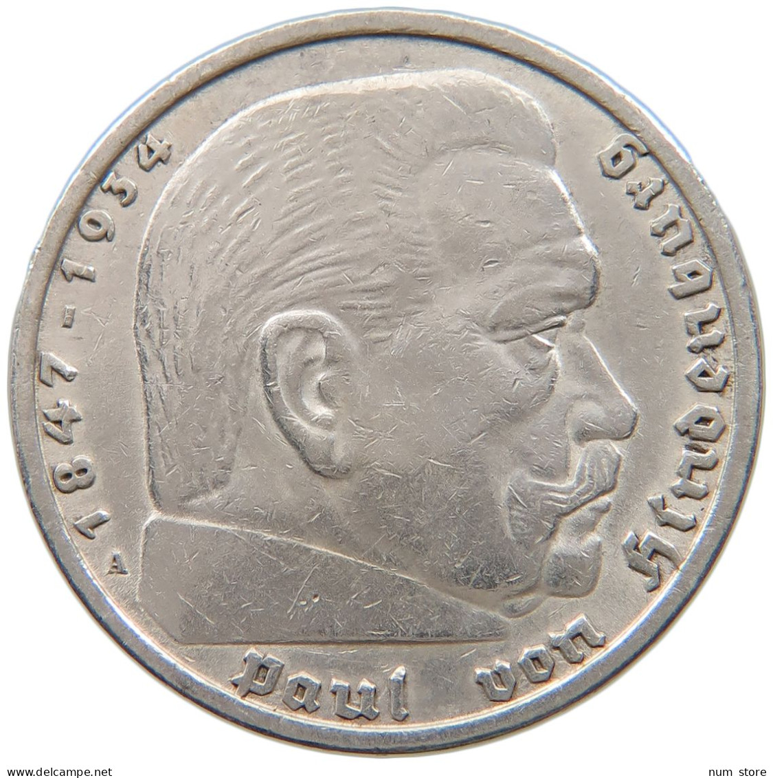 DRITTES REICH 5 MARK 1935 A  #a048 0375 - 5 Reichsmark