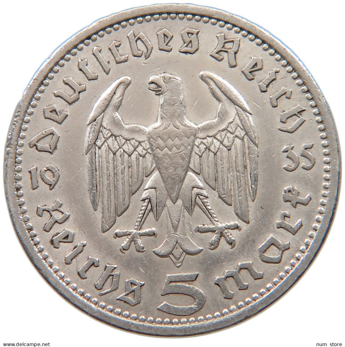 DRITTES REICH 5 MARK 1935 A  #a048 0375 - 5 Reichsmark