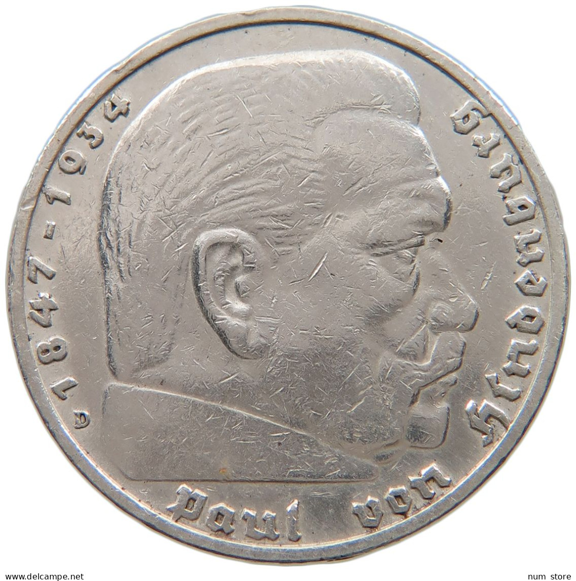 DRITTES REICH 5 MARK 1935 D  #a048 0381 - 5 Reichsmark