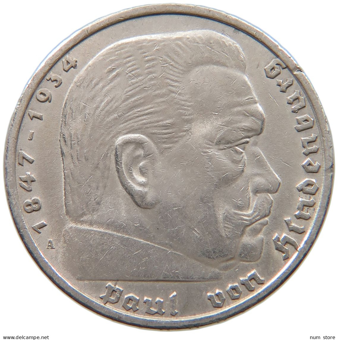 DRITTES REICH 5 MARK 1935 A  #a048 0387 - 5 Reichsmark