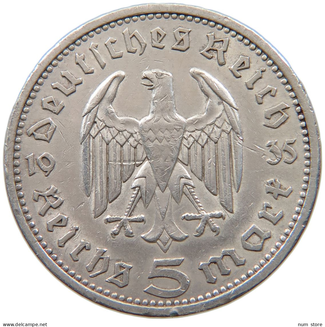 DRITTES REICH 5 MARK 1935 A  #a048 0351 - 5 Reichsmark