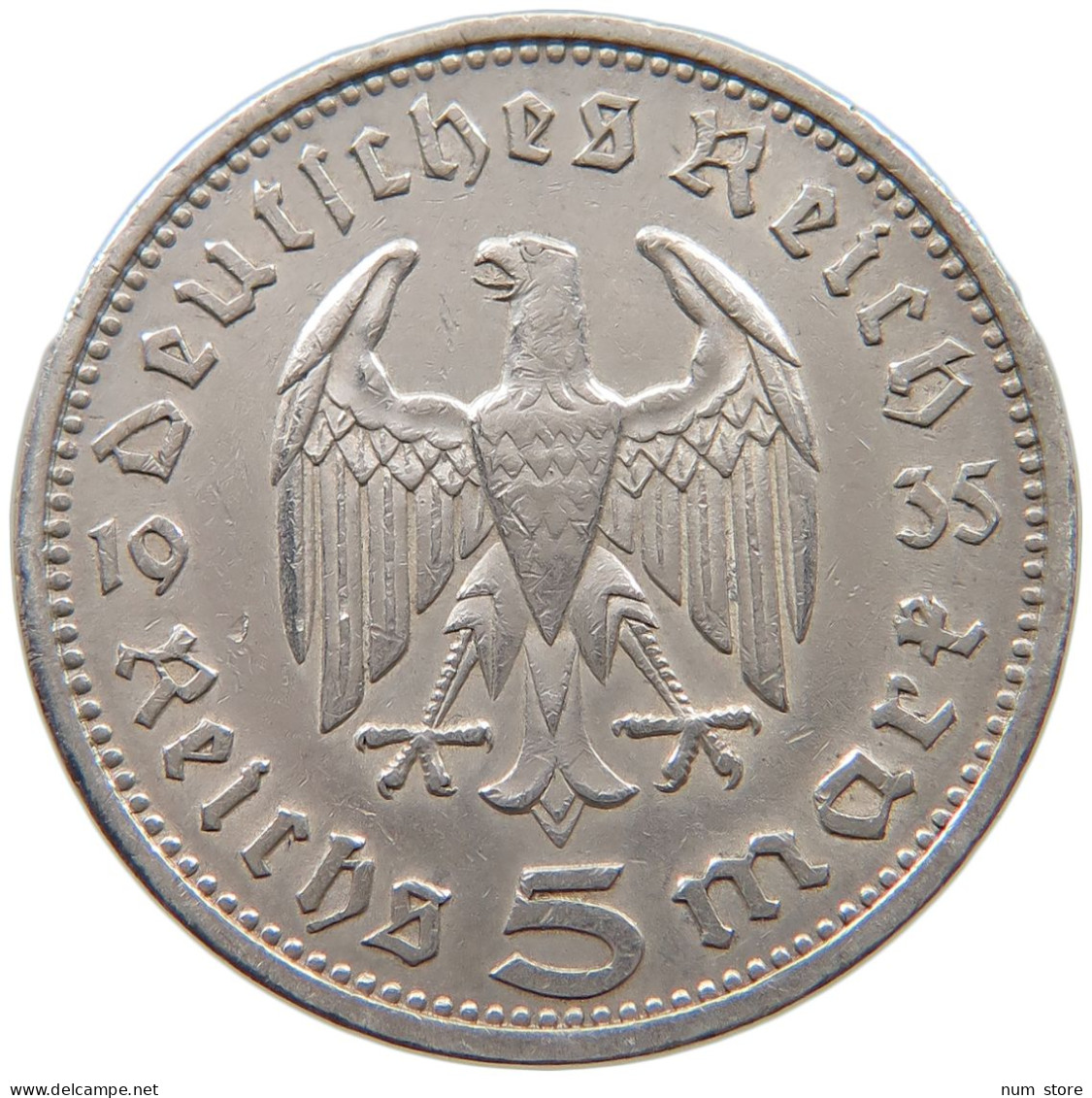 DRITTES REICH 5 MARK 1935 A  #a048 0345 - 5 Reichsmark