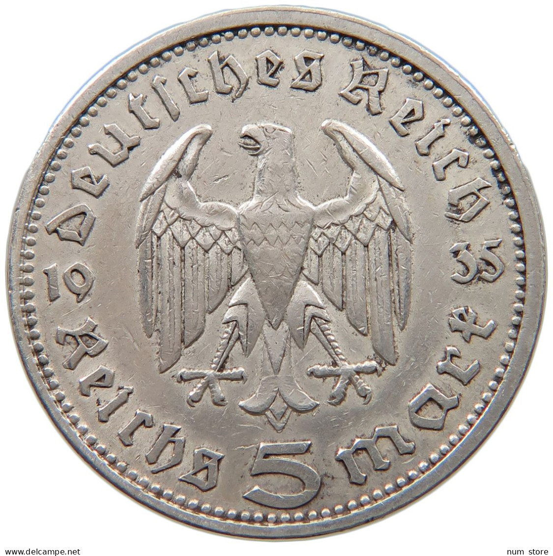 DRITTES REICH 5 MARK 1935 A  #a048 0357 - 5 Reichsmark