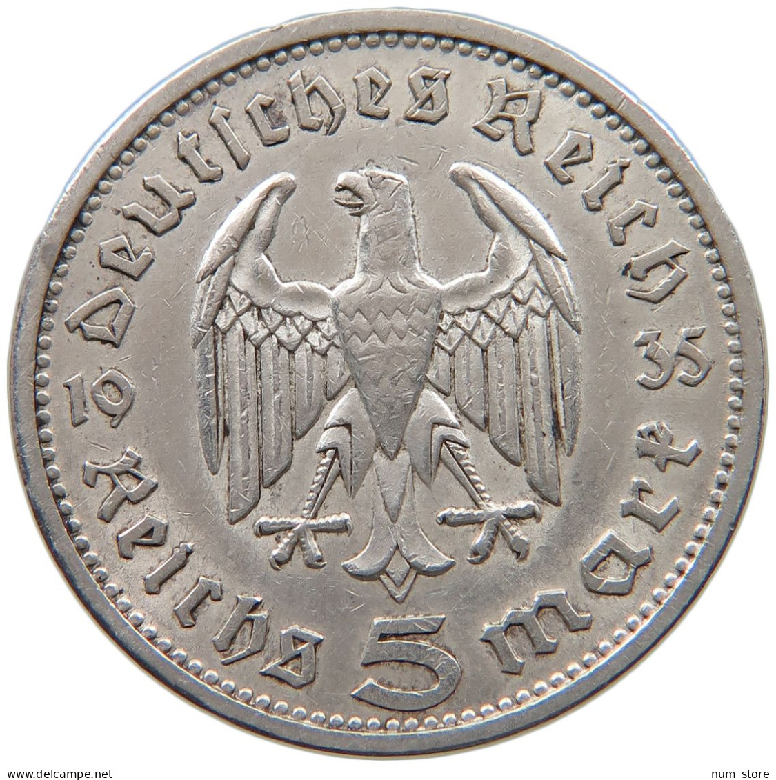 DRITTES REICH 5 MARK 1935 A  #a048 0353 - 5 Reichsmark