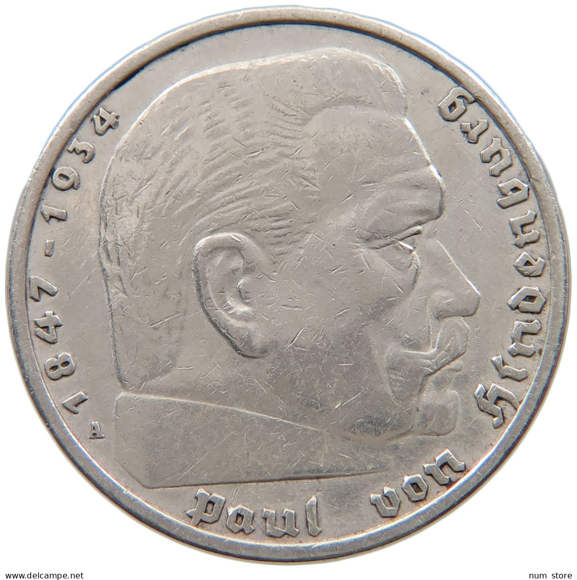 DRITTES REICH 5 MARK 1935 A  #a048 0349 - 5 Reichsmark