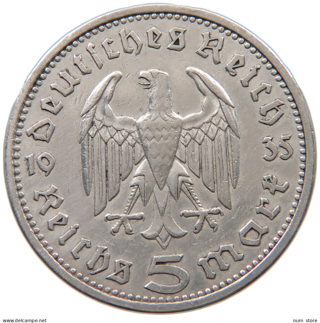 DRITTES REICH 5 MARK 1935 A  #a048 0349 - 5 Reichsmark