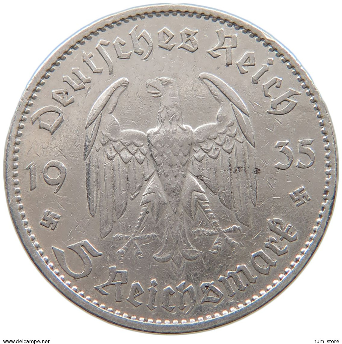 DRITTES REICH 5 MARK 1935 A  #a048 0329 - 5 Reichsmark