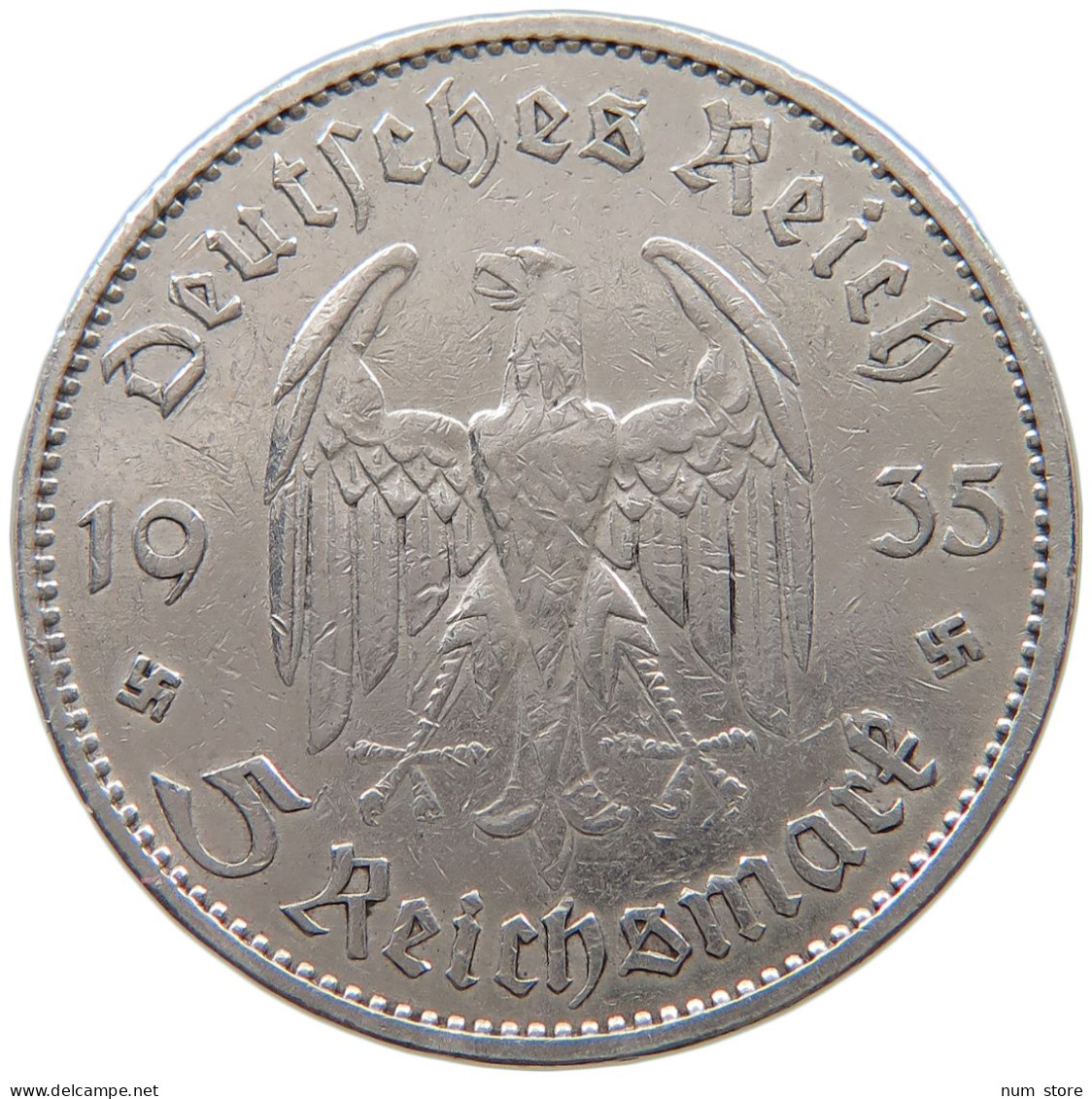 DRITTES REICH 5 MARK 1935 A  #a048 0299 - 5 Reichsmark