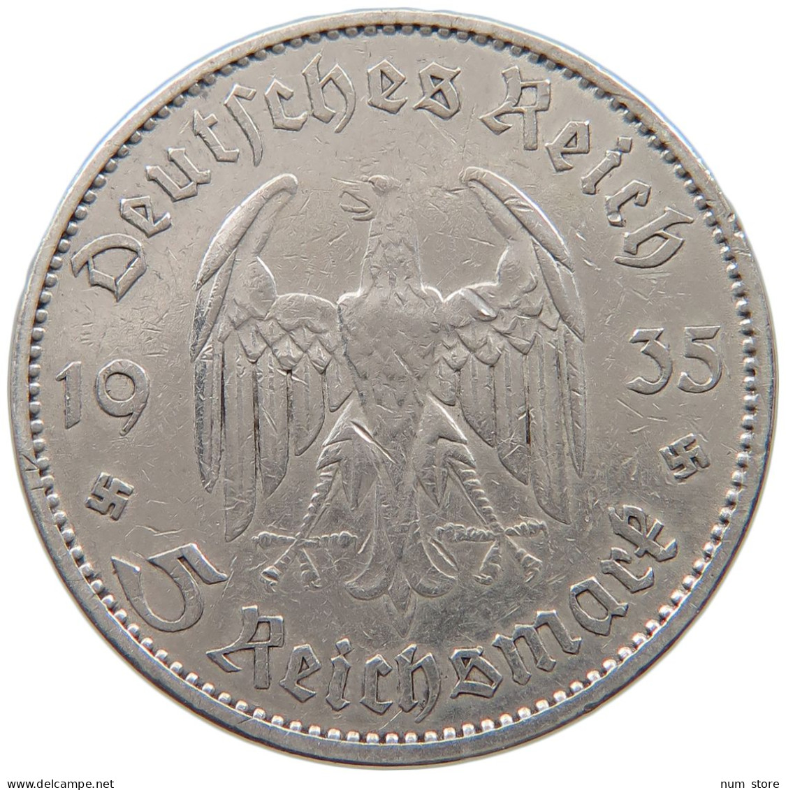 DRITTES REICH 5 MARK 1935 A  #a048 0315 - 5 Reichsmark