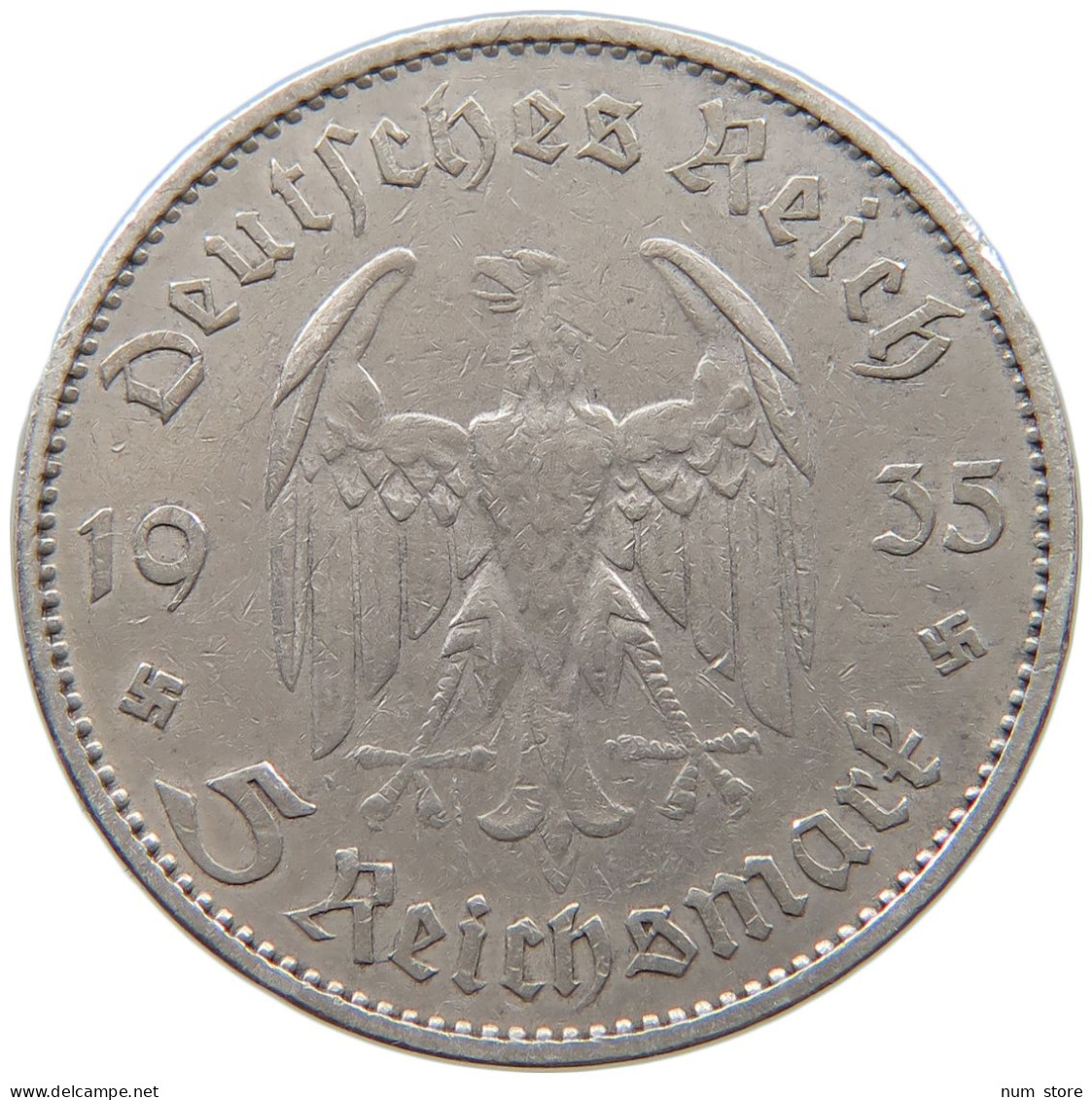 DRITTES REICH 5 MARK 1935 A  #a048 0297 - 5 Reichsmark