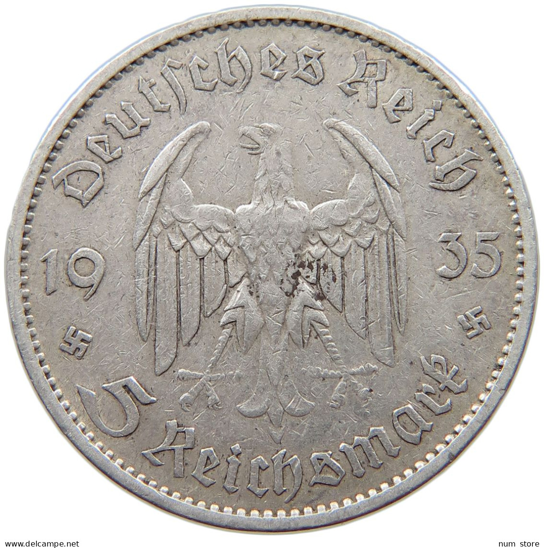 DRITTES REICH 5 MARK 1935 A  #a003 0289 - 5 Reichsmark