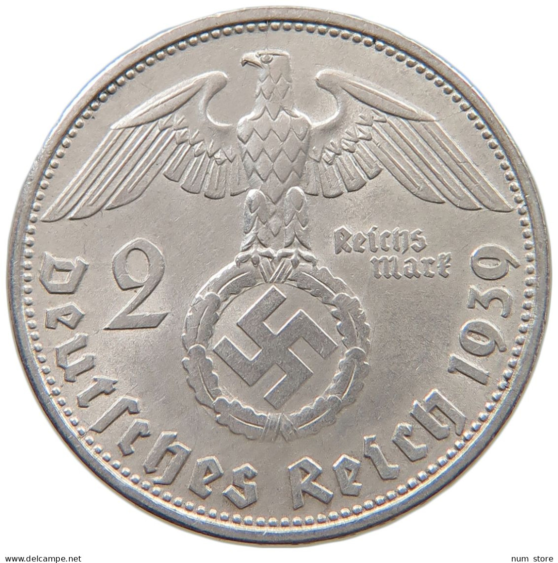 DRITTES REICH 2 MARK 1939 D  #a049 0105 - 2 Reichsmark