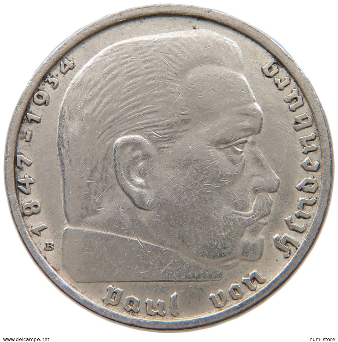 DRITTES REICH 2 MARK 1939 B  #a049 0183 - 2 Reichsmark