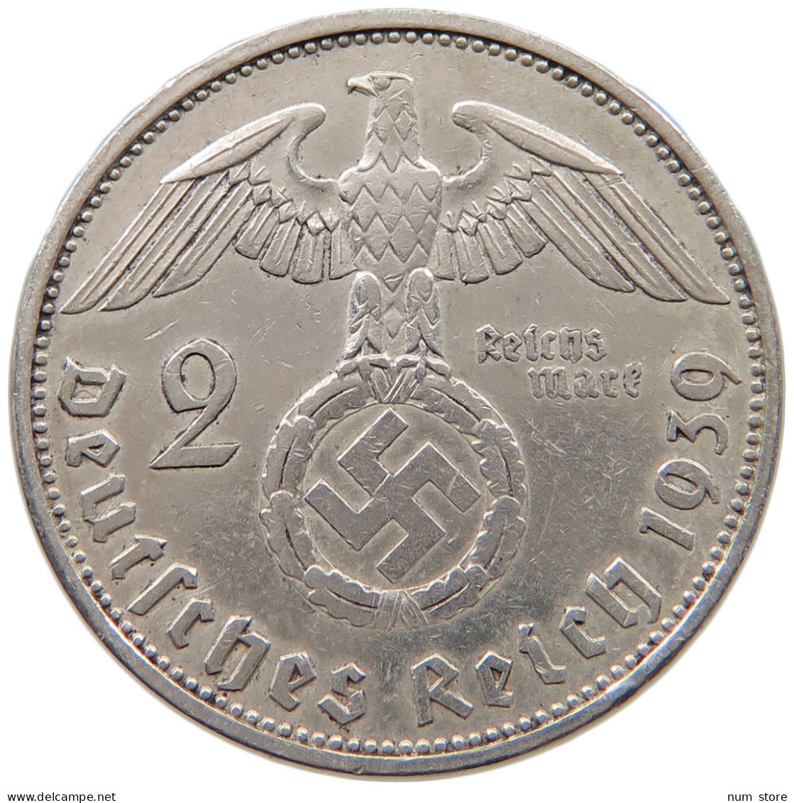 DRITTES REICH 2 MARK 1939 A  #a049 0147 - 2 Reichsmark