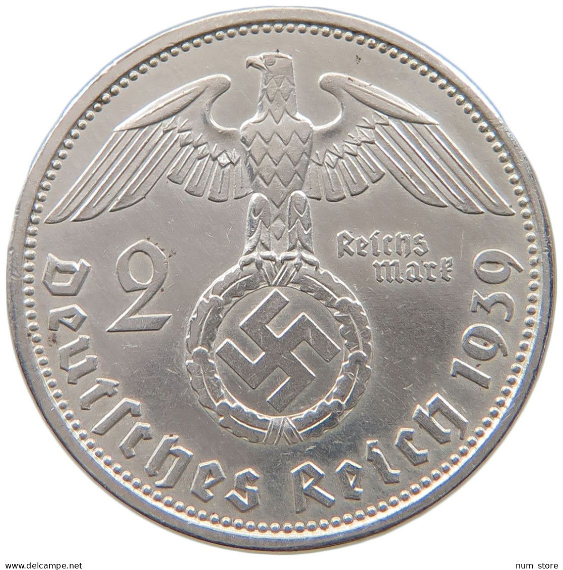 DRITTES REICH 2 MARK 1939 A  #a049 0177 - 2 Reichsmark