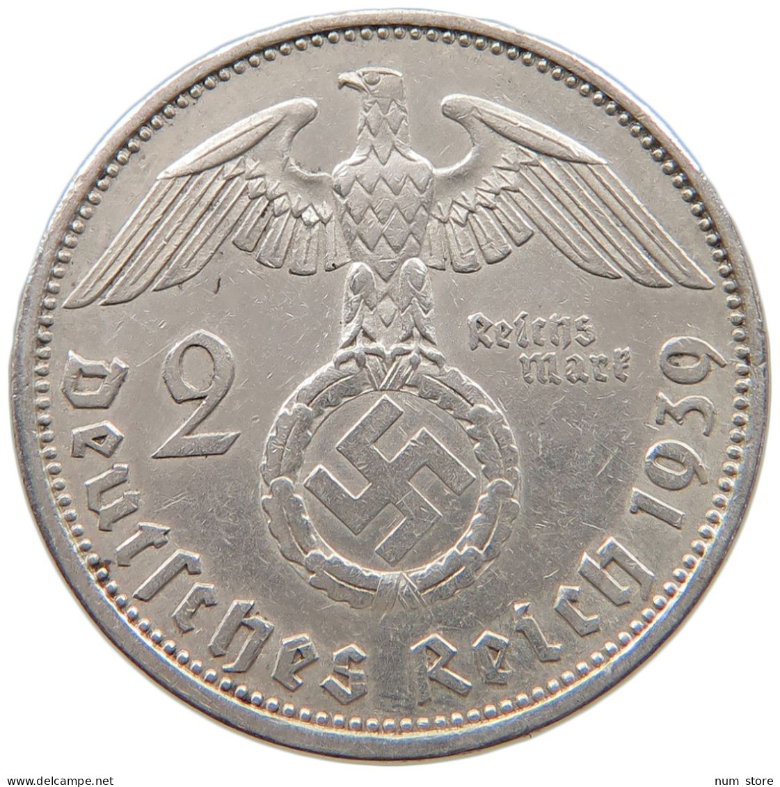 DRITTES REICH 2 MARK 1939 A  #a049 0149 - 2 Reichsmark