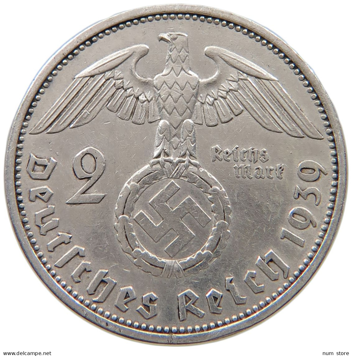 DRITTES REICH 2 MARK 1939 A  #a049 0111 - 2 Reichsmark