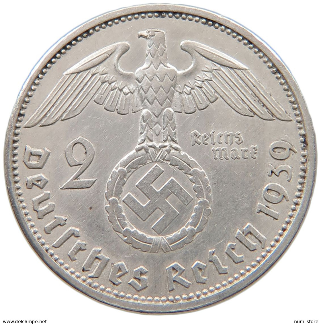 DRITTES REICH 2 MARK 1939 A  #a049 0157 - 2 Reichsmark