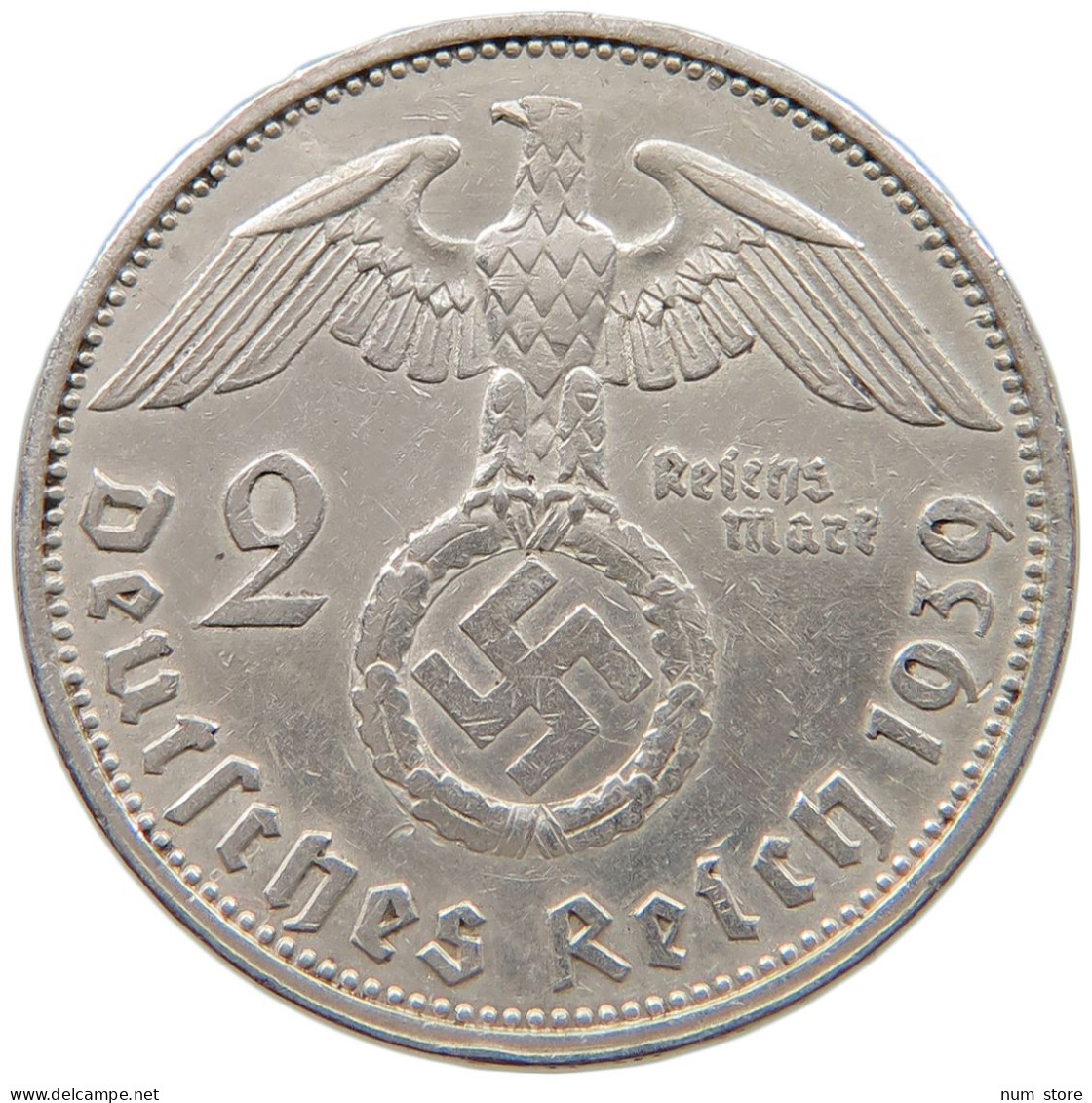 DRITTES REICH 2 MARK 1939 A  #a049 0089 - 2 Reichsmark