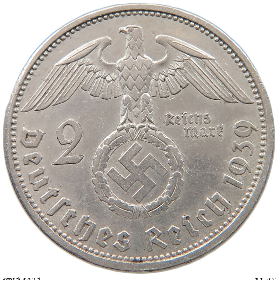 DRITTES REICH 2 MARK 1939 A  #a049 0033 - 2 Reichsmark