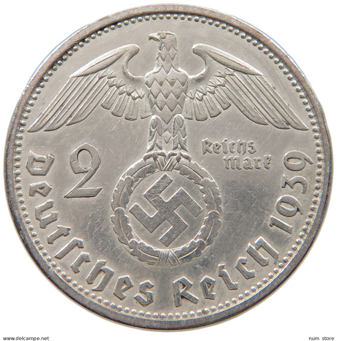 DRITTES REICH 2 MARK 1939 A  #a049 0063 - 2 Reichsmark