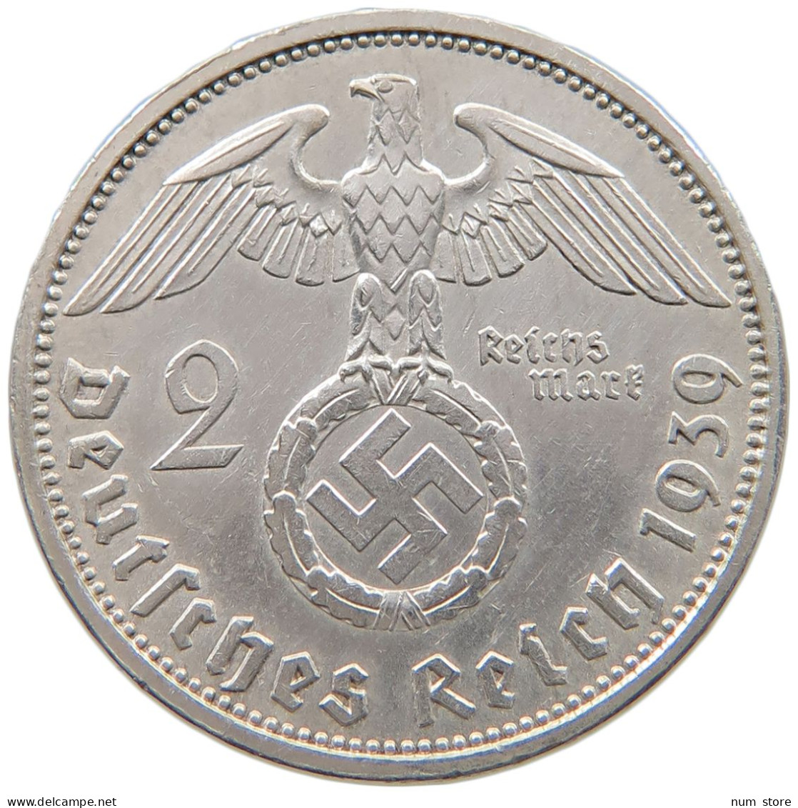 DRITTES REICH 2 MARK 1939 A  #a049 0019 - 2 Reichsmark