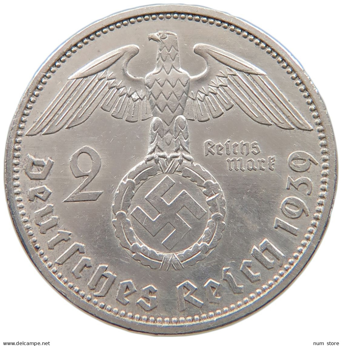 DRITTES REICH 2 MARK 1939 A  #a048 0493 - 2 Reichsmark