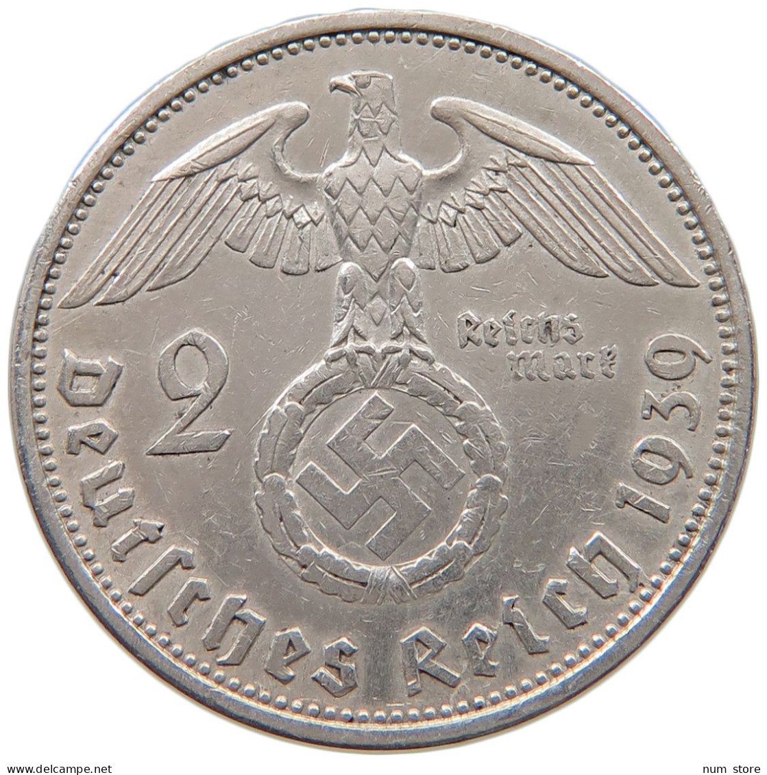 DRITTES REICH 2 MARK 1939 A  #a048 0467 - 2 Reichsmark