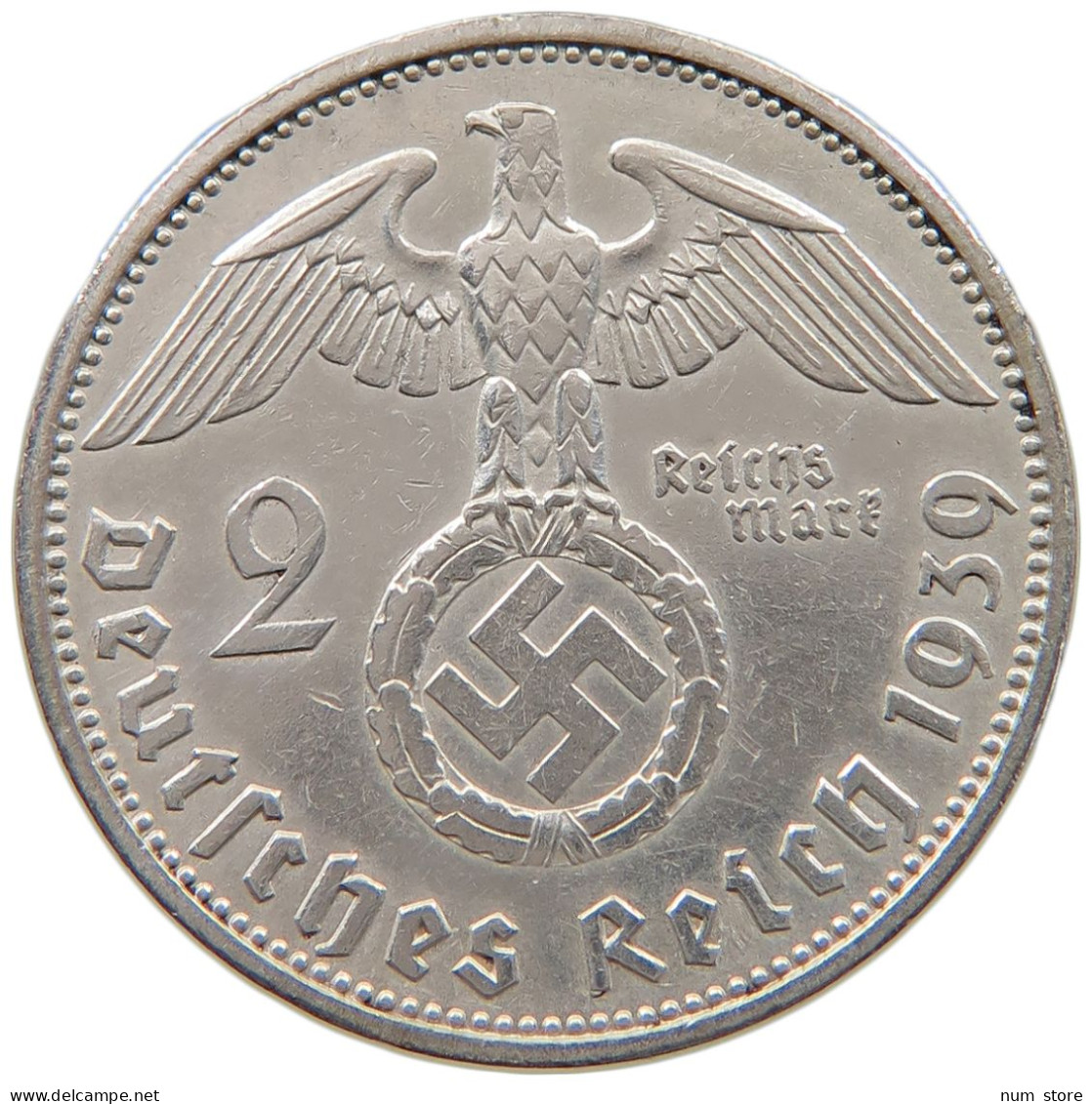 DRITTES REICH 2 MARK 1939 A  #a048 0457 - 2 Reichsmark