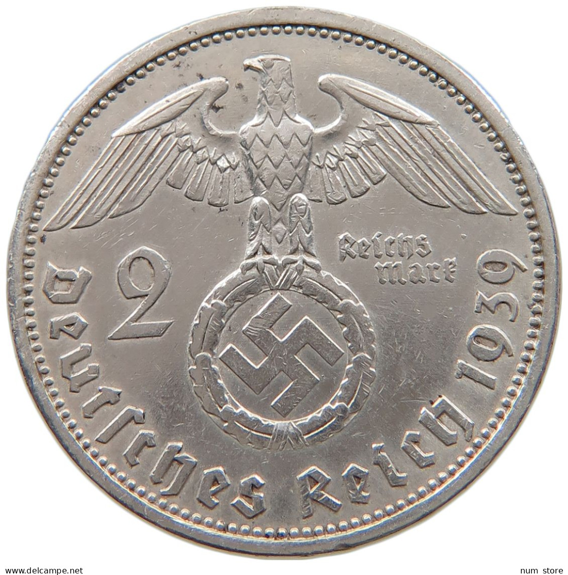 DRITTES REICH 2 MARK 1939 A  #a048 0433 - 2 Reichsmark