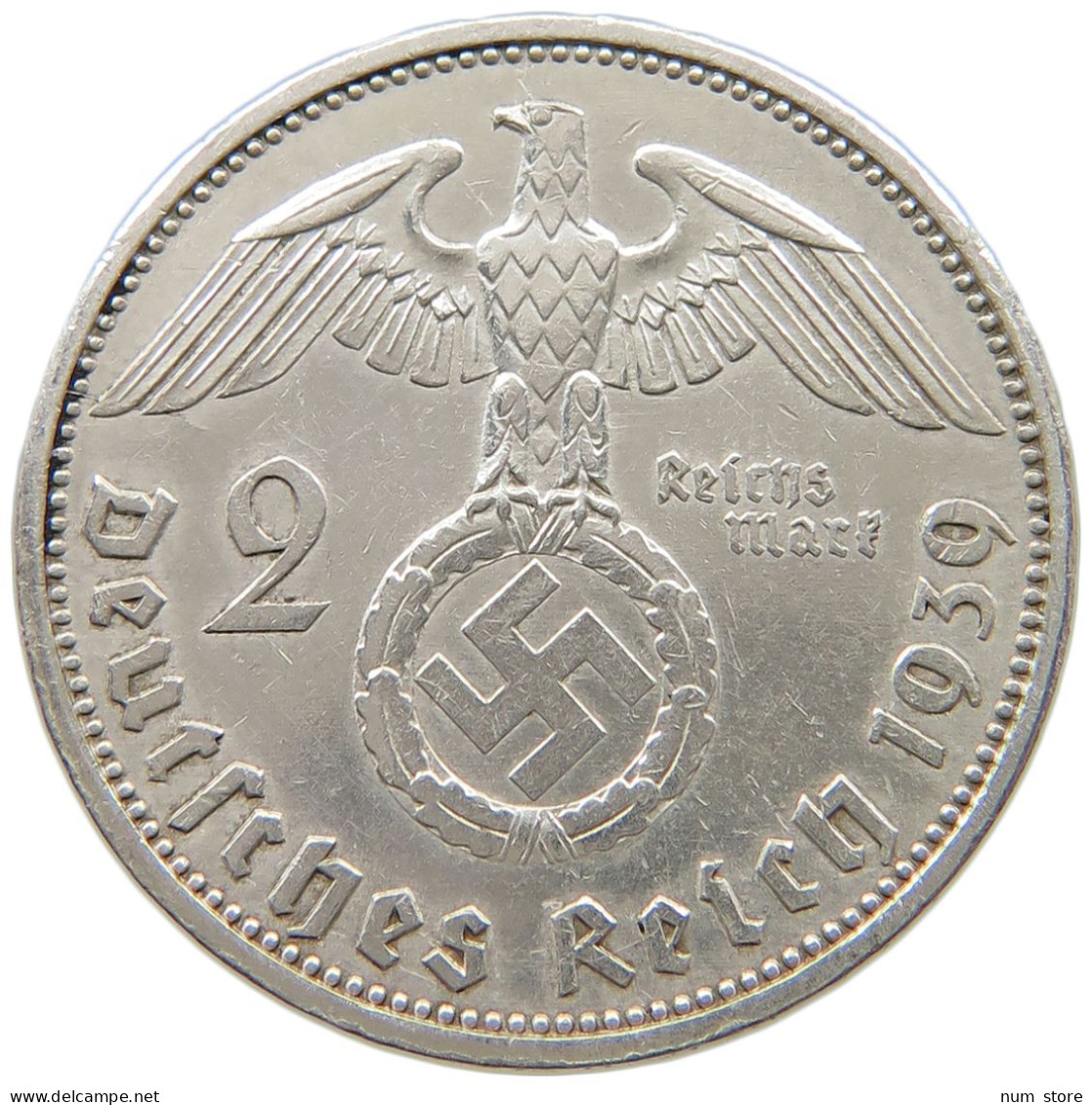 DRITTES REICH 2 MARK 1939 A  #a048 0401 - 2 Reichsmark