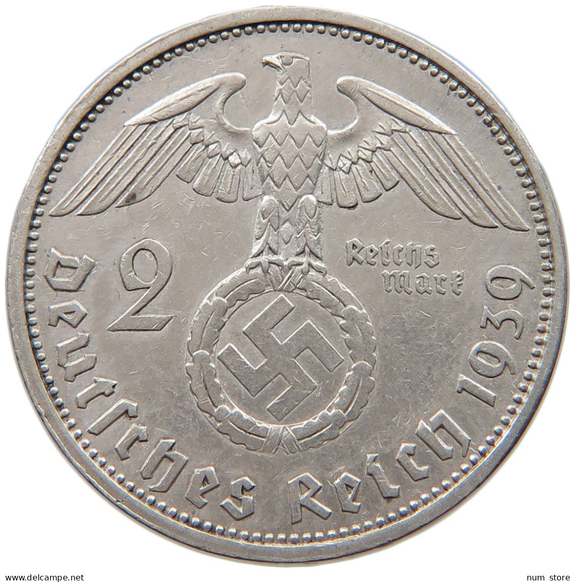 DRITTES REICH 2 MARK 1939 A  #a003 0355 - 2 Reichsmark