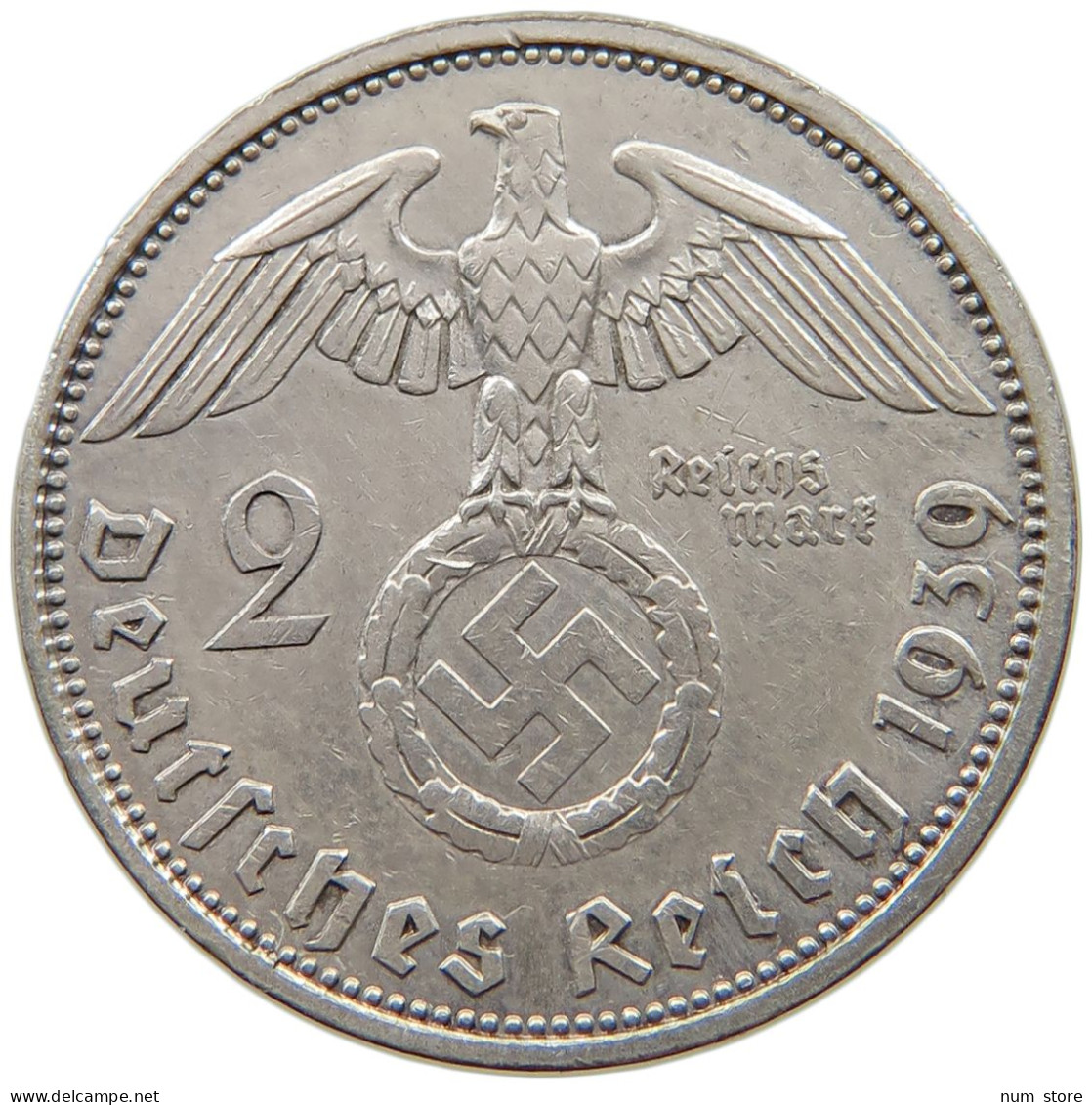 DRITTES REICH 2 MARK 1939 A  #a003 0347 - 2 Reichsmark
