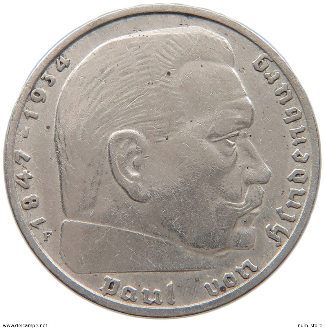 DRITTES REICH 2 MARK 1937 F  #a048 0439 - 2 Reichsmark