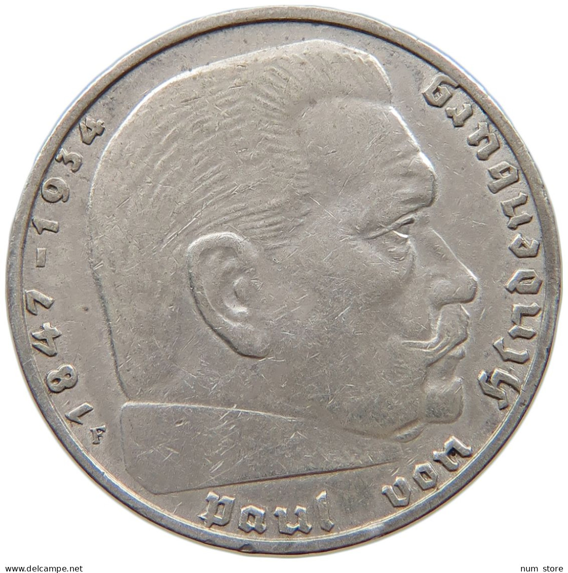 DRITTES REICH 2 MARK 1937 F  #a003 0359 - 2 Reichsmark