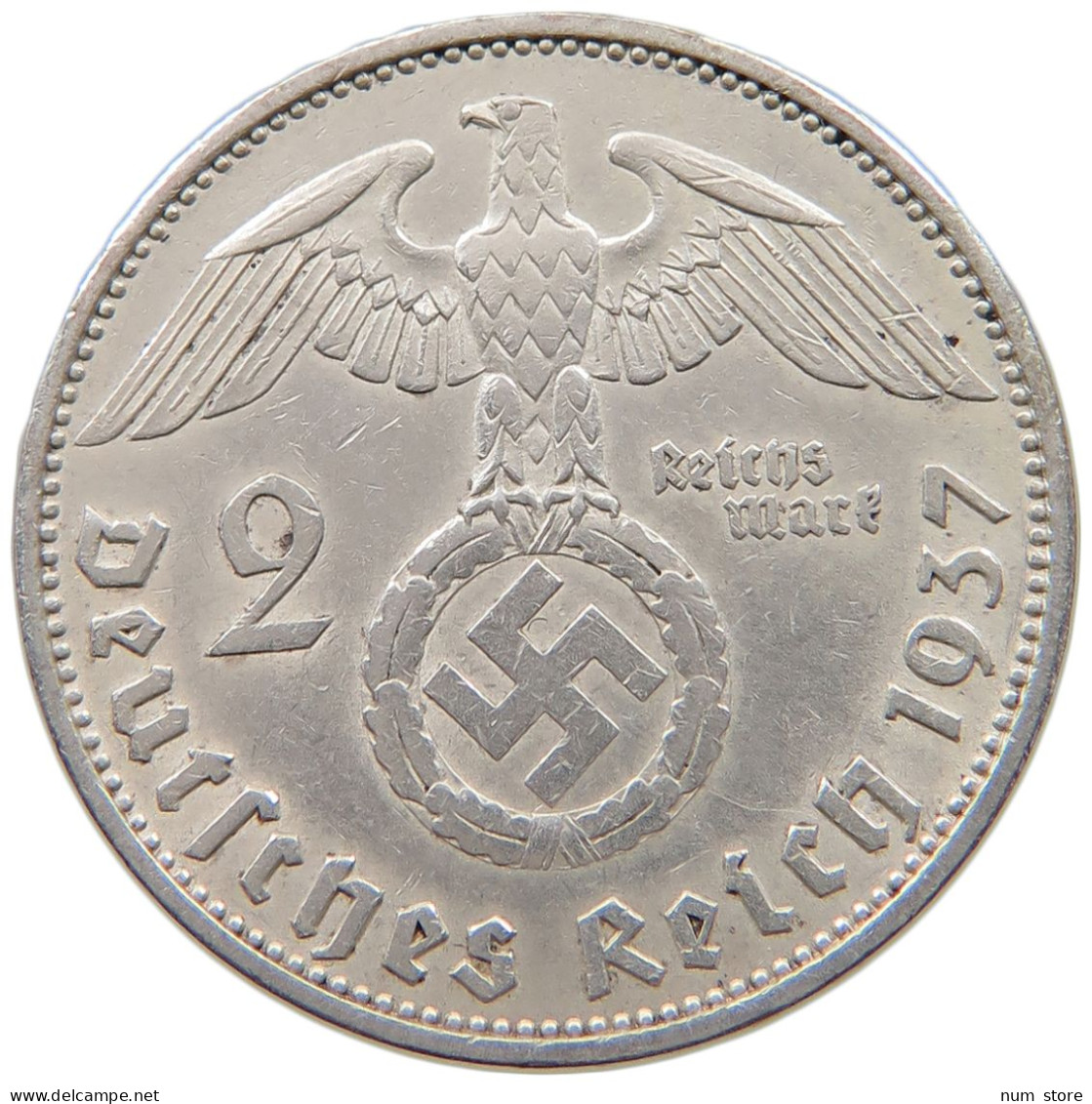 DRITTES REICH 2 MARK 1937 A  #a049 0179 - 2 Reichsmark