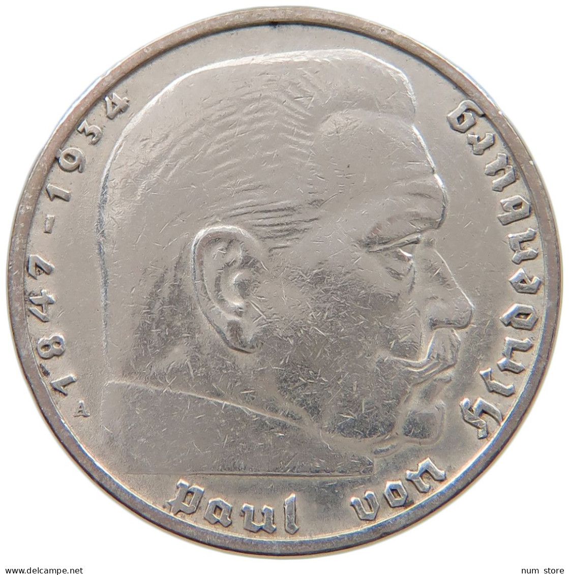 DRITTES REICH 2 MARK 1937 A  #a049 0173 - 2 Reichsmark