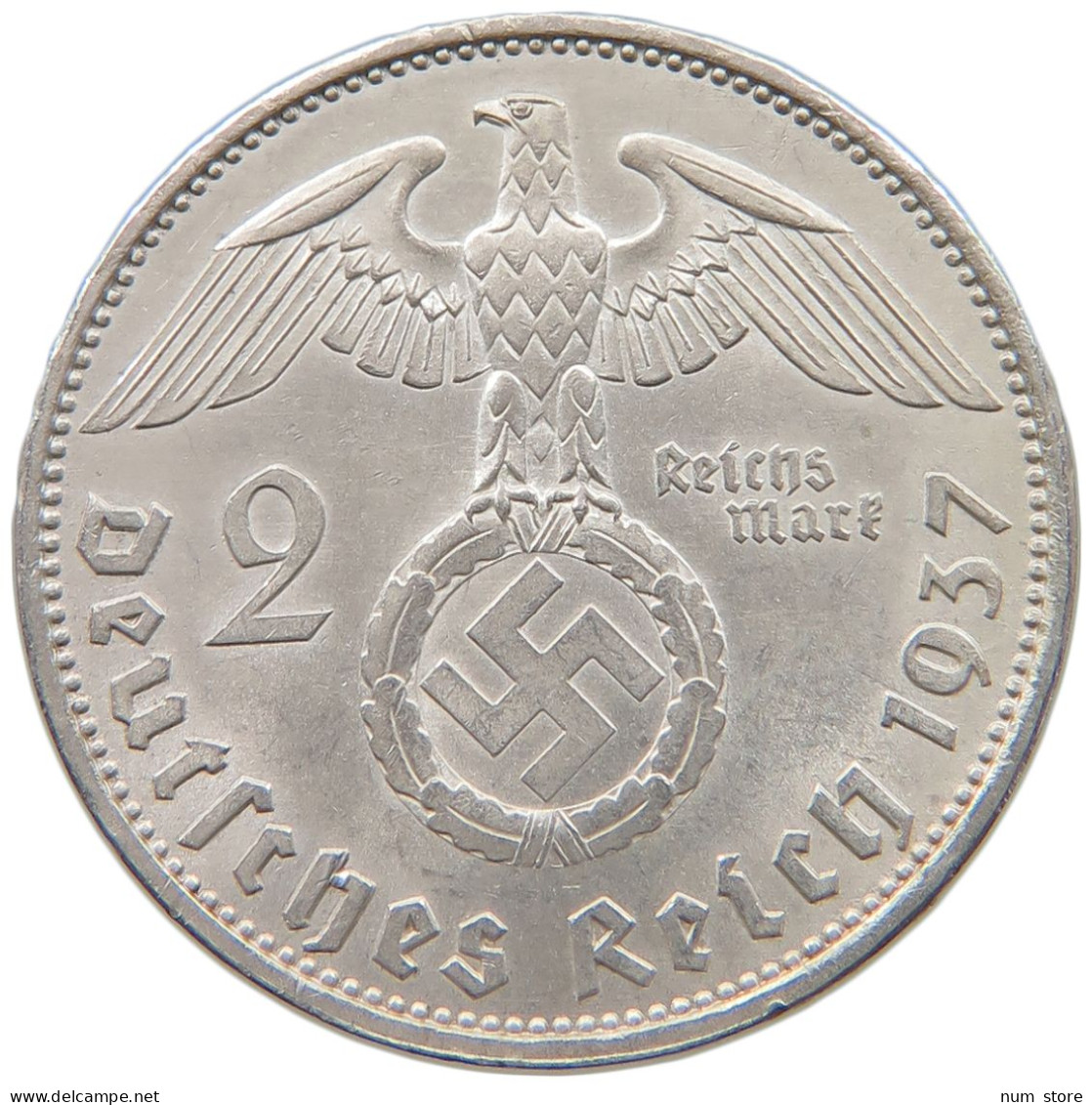 DRITTES REICH 2 MARK 1937 A  #a049 0119 - 2 Reichsmark