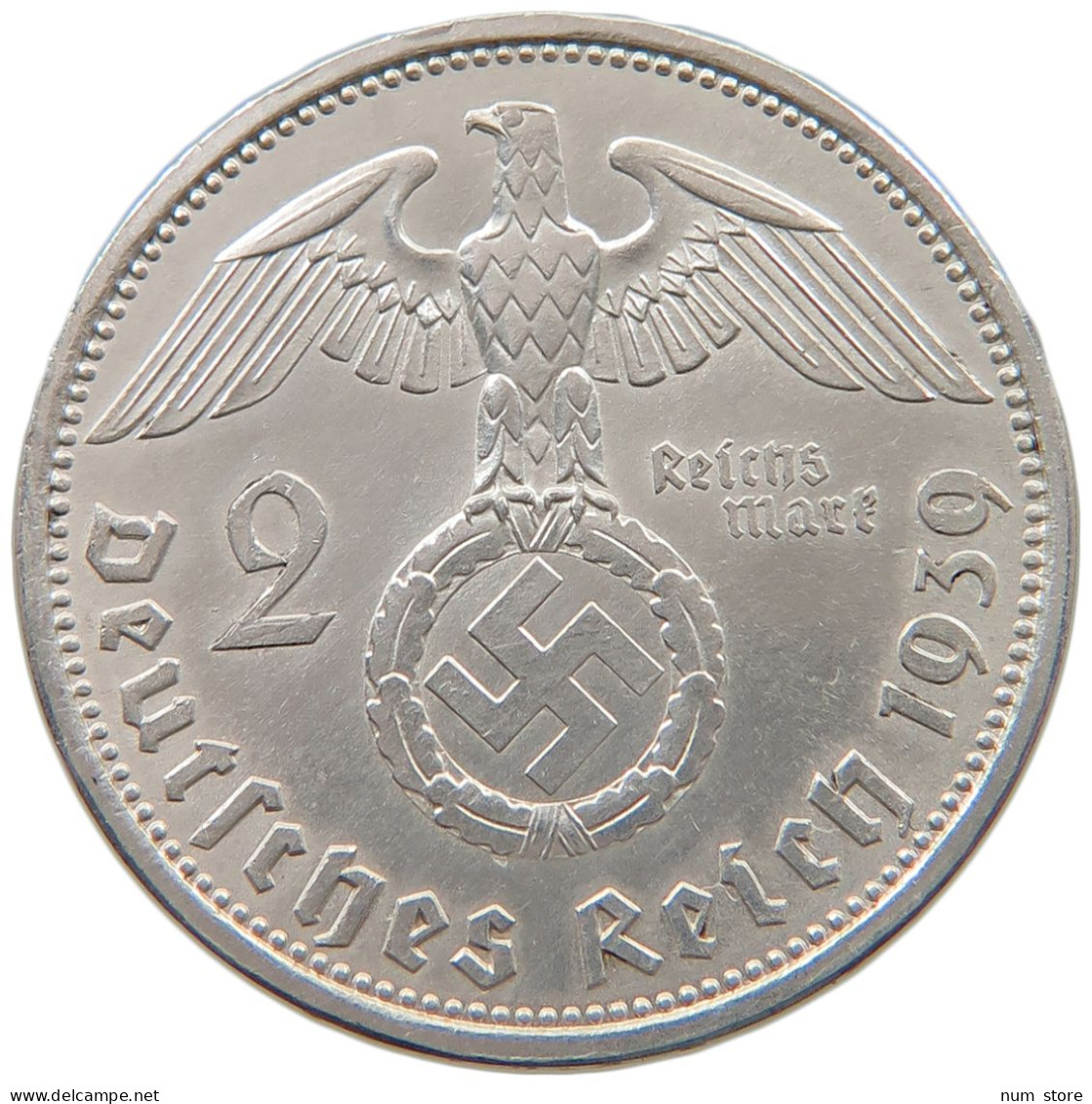 DRITTES REICH 2 MARK 1939 A  #a048 0477 - 2 Reichsmark