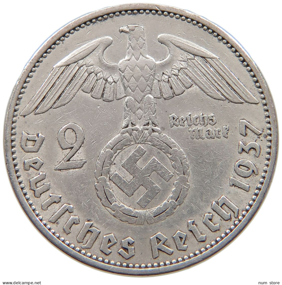 DRITTES REICH 2 MARK 1937 A  #a049 0133 - 2 Reichsmark