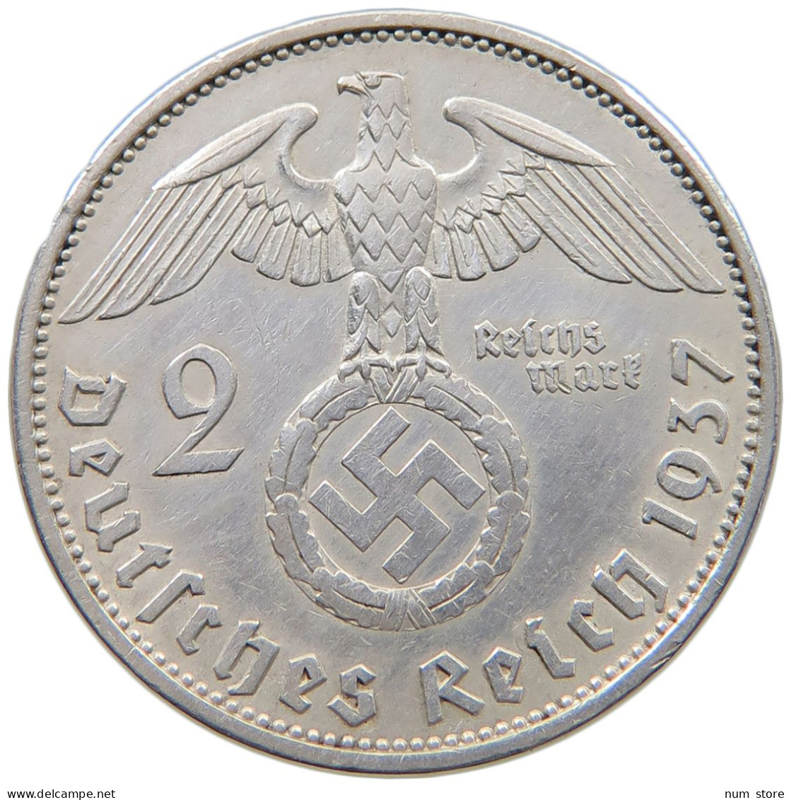 DRITTES REICH 2 MARK 1937 A  #a049 0025 - 2 Reichsmark