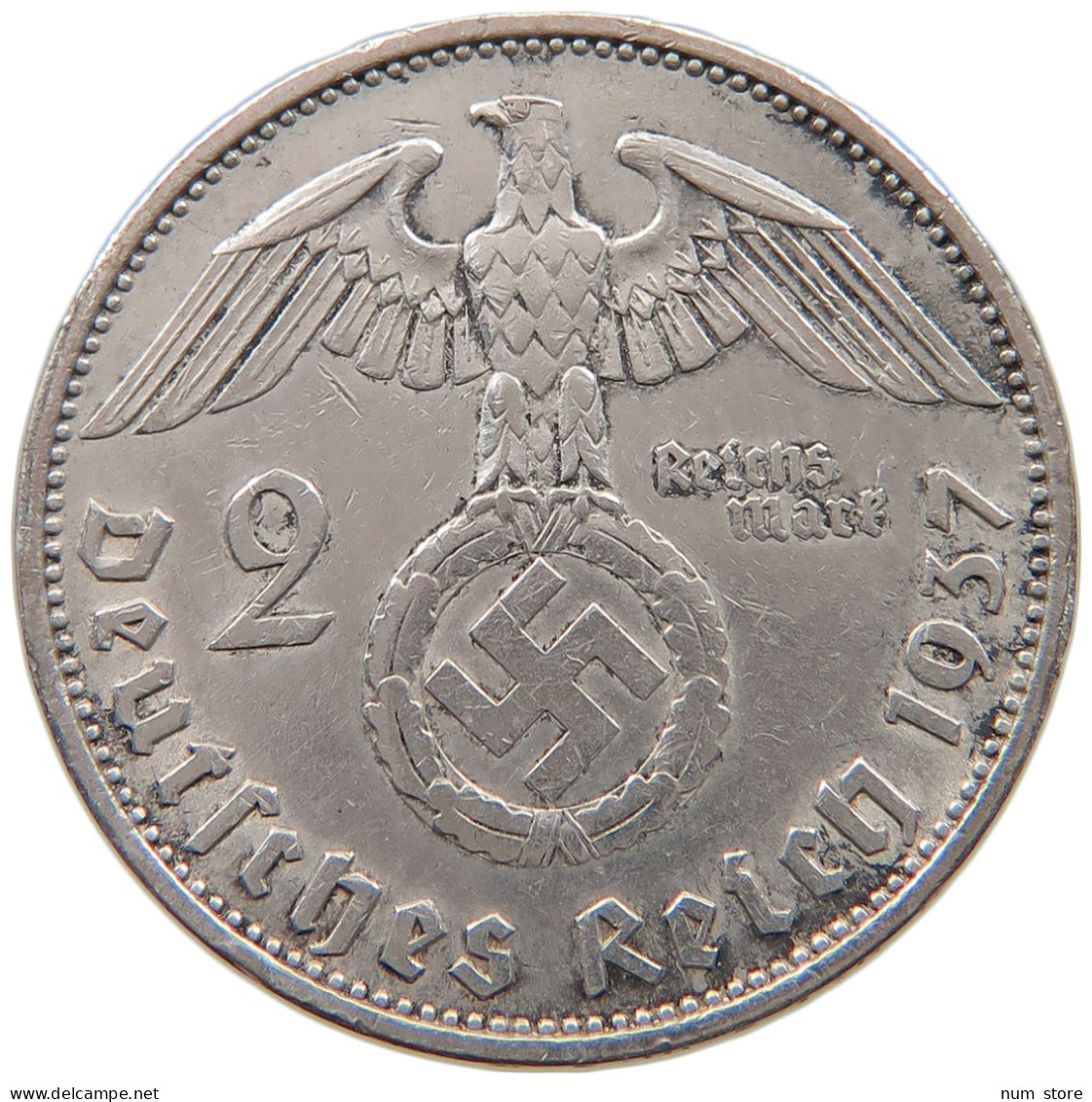 DRITTES REICH 2 MARK 1937 A  #a048 0471 - 2 Reichsmark