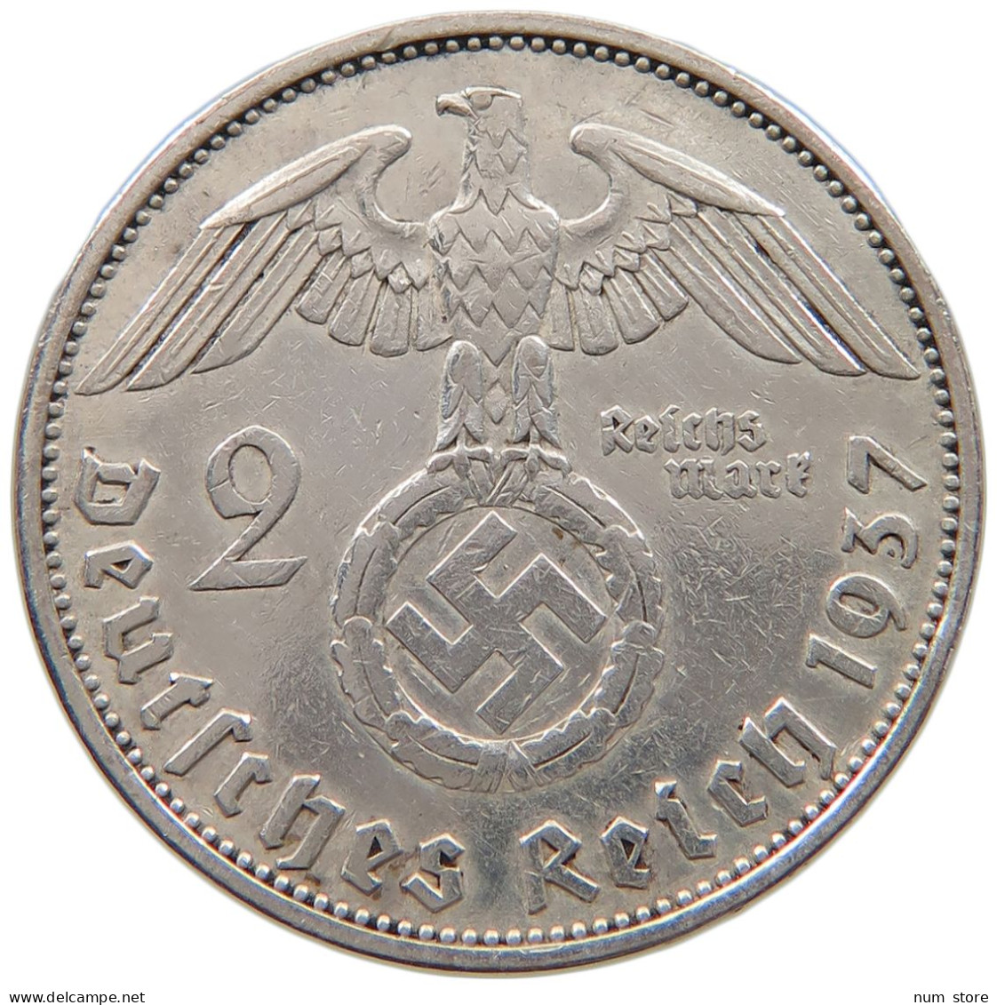 DRITTES REICH 2 MARK 1937 A  #a048 0461 - 2 Reichsmark