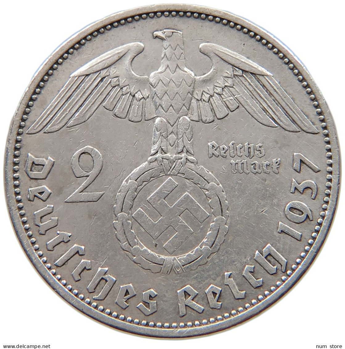 DRITTES REICH 2 MARK 1937 A  #a003 0327 - 2 Reichsmark